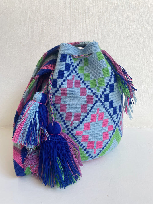 Blue Diamonds Mochila Bag