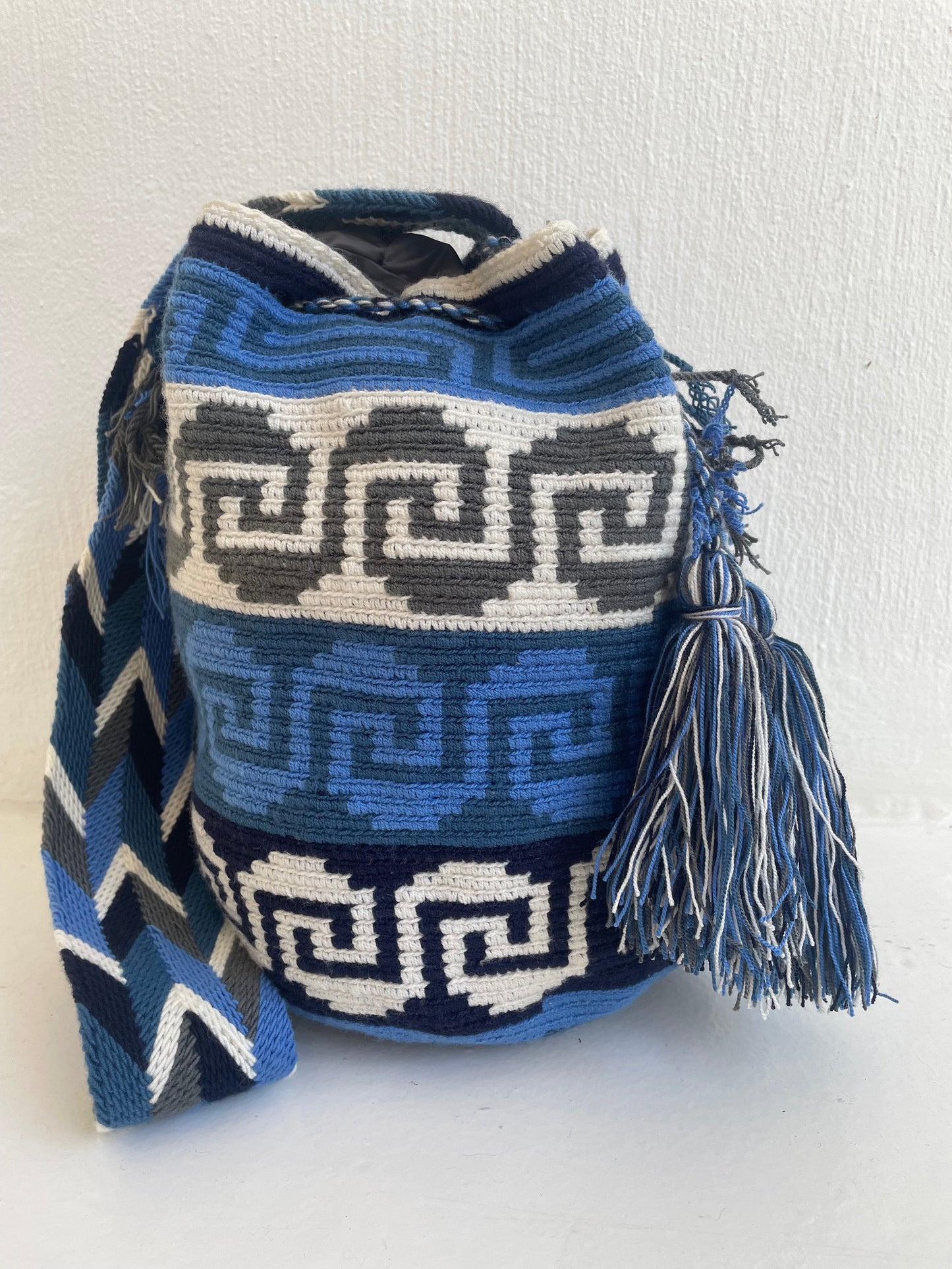 Blue Curls Mochila Bag