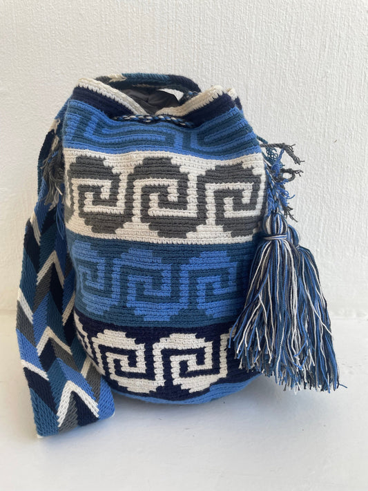 Blue Curls Mochila Bag