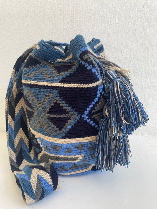 Blue Diamonds Mochila Bag